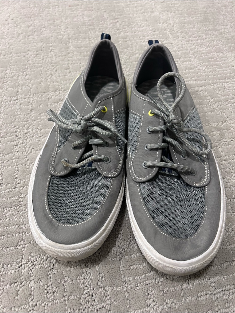 Sperry Men's Casual Grey Mesh Lace-Up Sneakers